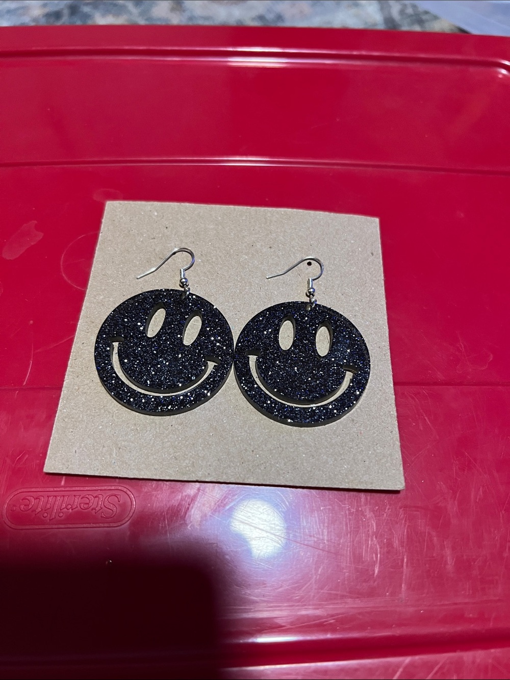 Smile face earrings